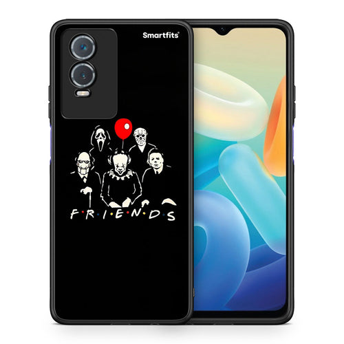 Θήκη Vivo Y76 5G / Y76s / Y74s Halloween Friends από τη Smartfits με σχέδιο στο πίσω μέρος και μαύρο περίβλημα | Vivo Y76 5G / Y76s / Y74s Halloween Friends case with colorful back and black bezels
