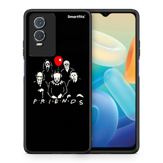 Θήκη Vivo Y76 5G / Y76s / Y74s Halloween Friends από τη Smartfits με σχέδιο στο πίσω μέρος και μαύρο περίβλημα | Vivo Y76 5G / Y76s / Y74s Halloween Friends case with colorful back and black bezels