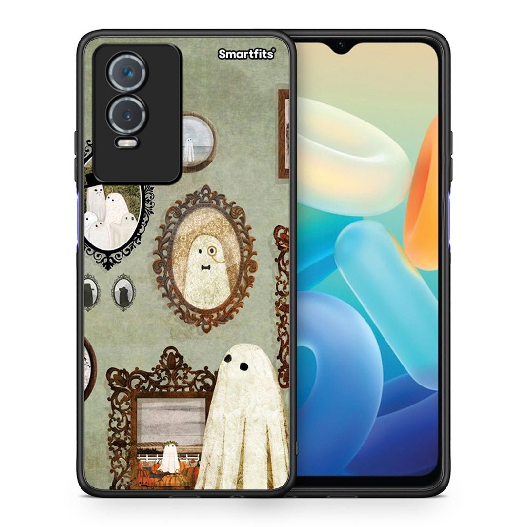 Θήκη Vivo Y76 5G / Y76s / Y74s Halloween Ghost Season από τη Smartfits με σχέδιο στο πίσω μέρος και μαύρο περίβλημα | Vivo Y76 5G / Y76s / Y74s Halloween Ghost Season case with colorful back and black bezels