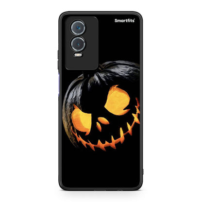 Vivo Y76 5G / Y76s / Y74s Halloween Scary Pumpkin θήκη από τη Smartfits με σχέδιο στο πίσω μέρος και μαύρο περίβλημα | Smartphone case with colorful back and black bezels by Smartfits