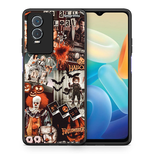 Θήκη Vivo Y76 5G / Y76s / Y74s Halloween Spooky Season από τη Smartfits με σχέδιο στο πίσω μέρος και μαύρο περίβλημα | Vivo Y76 5G / Y76s / Y74s Halloween Spooky Season case with colorful back and black bezels