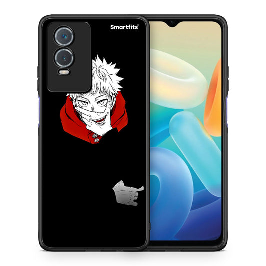Θήκη Vivo Y76 5G / Y76s / Y74s Itadori Anime από τη Smartfits με σχέδιο στο πίσω μέρος και μαύρο περίβλημα | Vivo Y76 5G / Y76s / Y74s Itadori Anime case with colorful back and black bezels