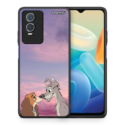 Θήκη Vivo Y76 5G / Y76s / Y74s Lady And Tramp από τη Smartfits με σχέδιο στο πίσω μέρος και μαύρο περίβλημα | Vivo Y76 5G / Y76s / Y74s Lady And Tramp case with colorful back and black bezels