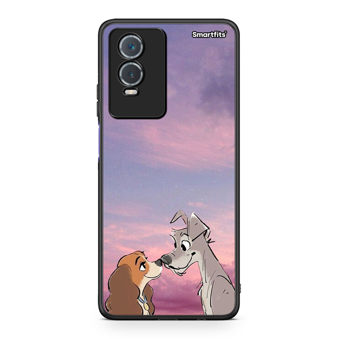 Vivo Y76 5G / Y76s / Y74s Lady And Tramp θήκη από τη Smartfits με σχέδιο στο πίσω μέρος και μαύρο περίβλημα | Smartphone case with colorful back and black bezels by Smartfits