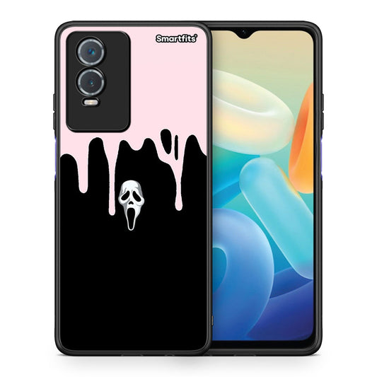 Θήκη Vivo Y76 5G / Y76s / Y74s Melting Halloween Mask από τη Smartfits με σχέδιο στο πίσω μέρος και μαύρο περίβλημα | Vivo Y76 5G / Y76s / Y74s Melting Halloween Mask case with colorful back and black bezels