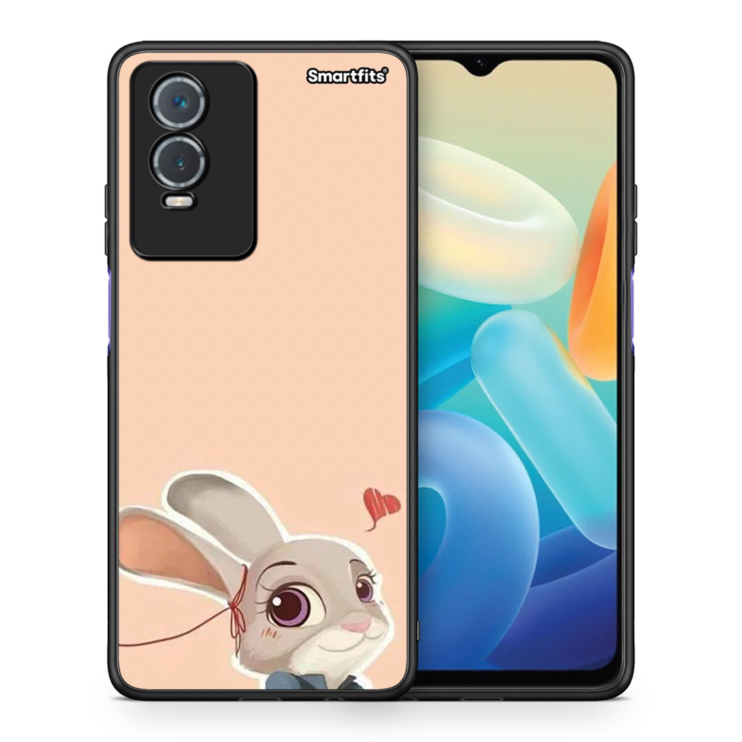 Θήκη Vivo Y76 5G / Y76s / Y74s Nick Wilde And Judy Hopps Love 2 από τη Smartfits με σχέδιο στο πίσω μέρος και μαύρο περίβλημα | Vivo Y76 5G / Y76s / Y74s Nick Wilde And Judy Hopps Love 2 case with colorful back and black bezels