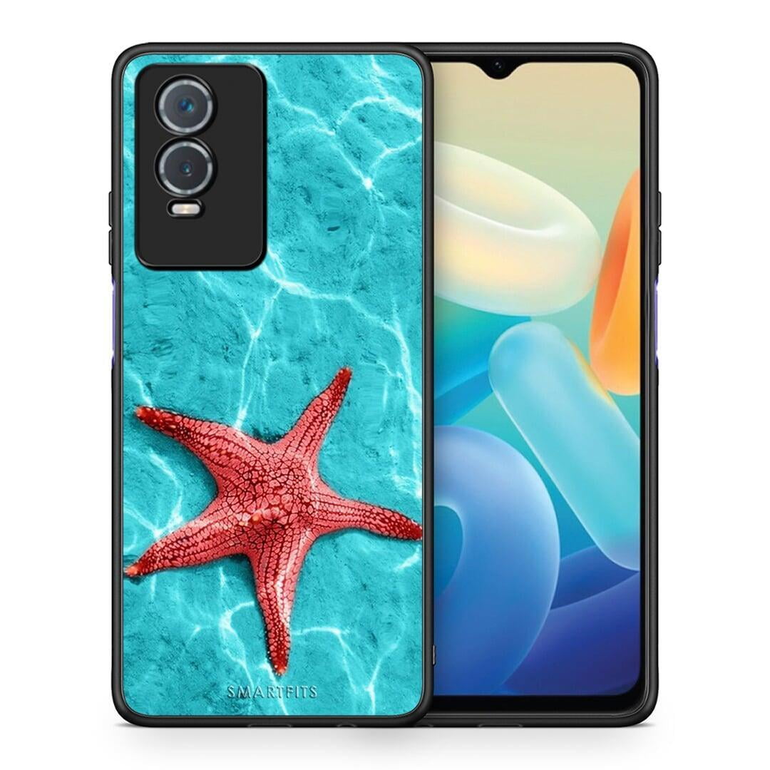 Θήκη Vivo Y76 5G / Y76s / Y74s Red Starfish από τη Smartfits με σχέδιο στο πίσω μέρος και μαύρο περίβλημα | Vivo Y76 5G / Y76s / Y74s Red Starfish case with colorful back and black bezels