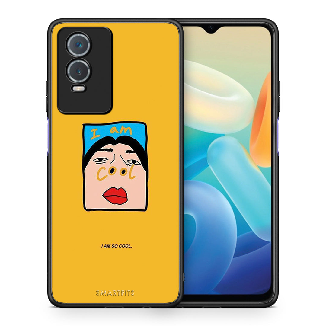 Θήκη Αγίου Βαλεντίνου Vivo Y76 5G / Y76s / Y74s So Cool από τη Smartfits με σχέδιο στο πίσω μέρος και μαύρο περίβλημα | Vivo Y76 5G / Y76s / Y74s So Cool case with colorful back and black bezels