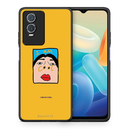 Θήκη Αγίου Βαλεντίνου Vivo Y76 5G / Y76s / Y74s So Cool από τη Smartfits με σχέδιο στο πίσω μέρος και μαύρο περίβλημα | Vivo Y76 5G / Y76s / Y74s So Cool case with colorful back and black bezels