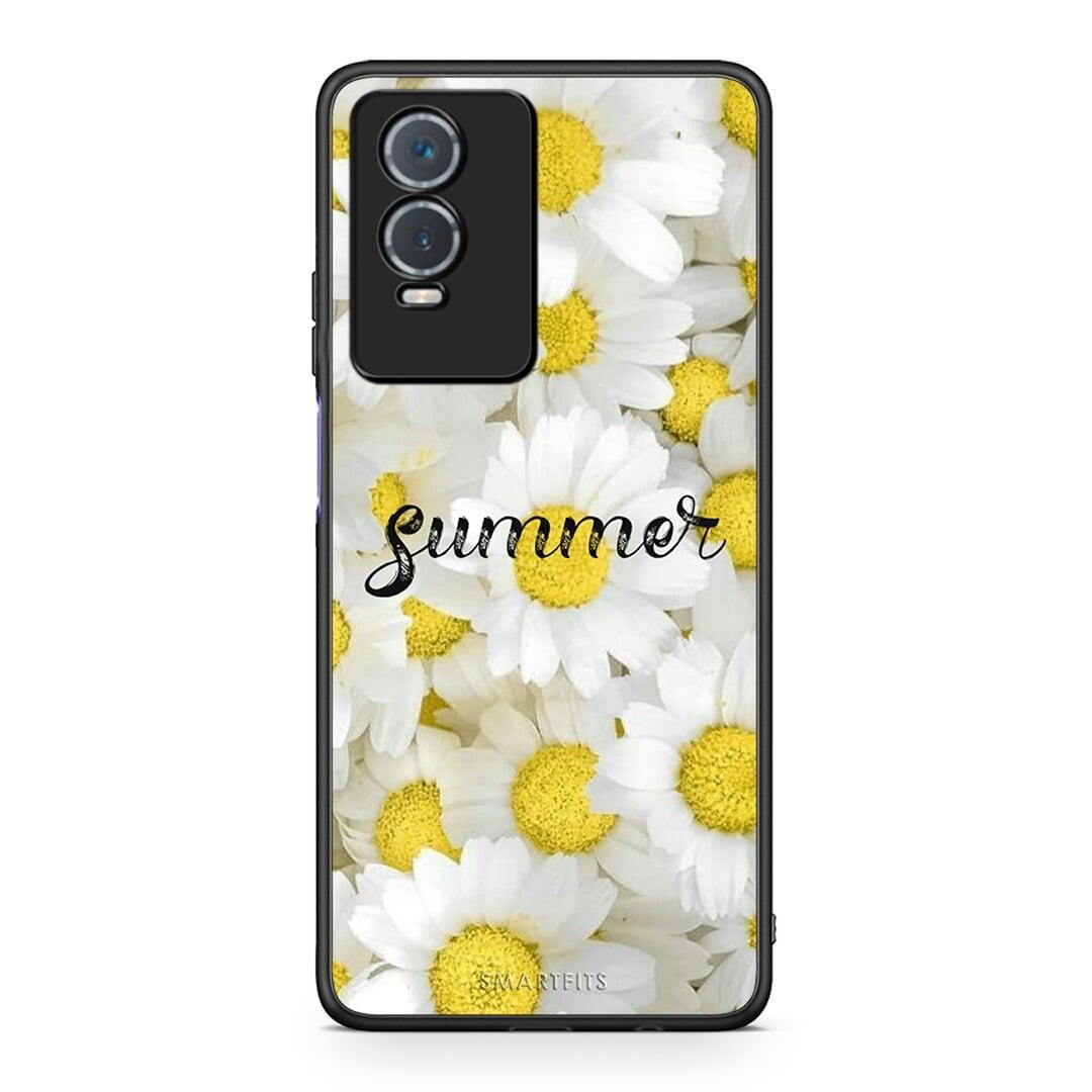 Vivo Y76 5G / Y76s / Y74s Summer Daisies Θήκη από τη Smartfits με σχέδιο στο πίσω μέρος και μαύρο περίβλημα | Smartphone case with colorful back and black bezels by Smartfits