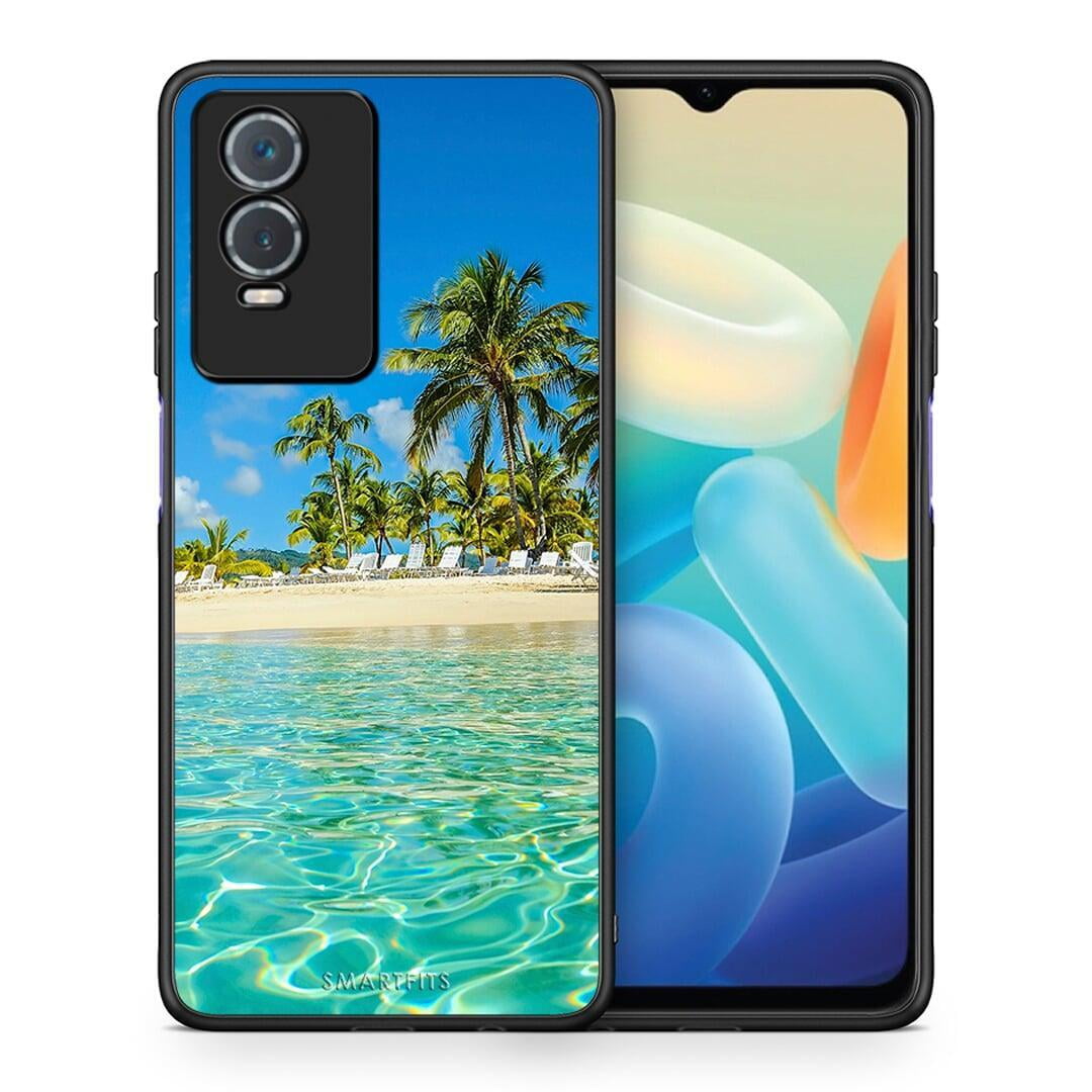 Θήκη Vivo Y76 5G / Y76s / Y74s Tropical Vibes από τη Smartfits με σχέδιο στο πίσω μέρος και μαύρο περίβλημα | Vivo Y76 5G / Y76s / Y74s Tropical Vibes case with colorful back and black bezels
