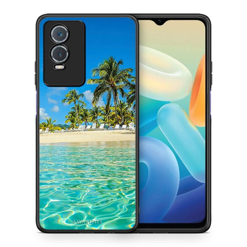 Θήκη Vivo Y76 5G / Y76s / Y74s Tropical Vibes από τη Smartfits με σχέδιο στο πίσω μέρος και μαύρο περίβλημα | Vivo Y76 5G / Y76s / Y74s Tropical Vibes case with colorful back and black bezels