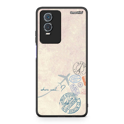 Vivo Y76 5G / Y76s / Y74s Where Next θήκη από τη Smartfits με σχέδιο στο πίσω μέρος και μαύρο περίβλημα | Smartphone case with colorful back and black bezels by Smartfits