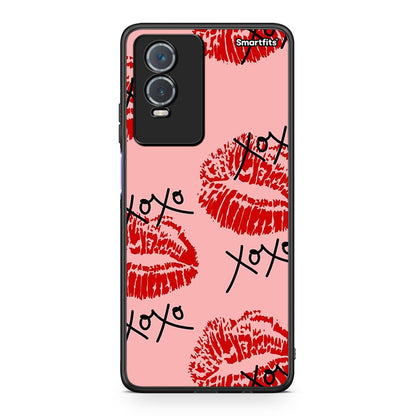 Vivo Y76 5G / Y76s / Y74s XOXO Lips θήκη από τη Smartfits με σχέδιο στο πίσω μέρος και μαύρο περίβλημα | Smartphone case with colorful back and black bezels by Smartfits