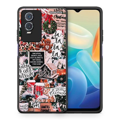 Θήκη Vivo Y76 5G / Y76s / Y74s Xmas Habbits από τη Smartfits με σχέδιο στο πίσω μέρος και μαύρο περίβλημα | Vivo Y76 5G / Y76s / Y74s Xmas Habbits case with colorful back and black bezels