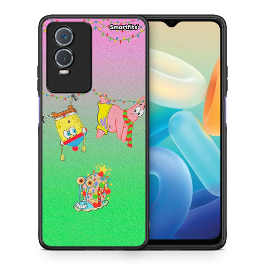 Θήκη Vivo Y76 5G / Y76s / Y74s Xmas Lights από τη Smartfits με σχέδιο στο πίσω μέρος και μαύρο περίβλημα | Vivo Y76 5G / Y76s / Y74s Xmas Lights case with colorful back and black bezels