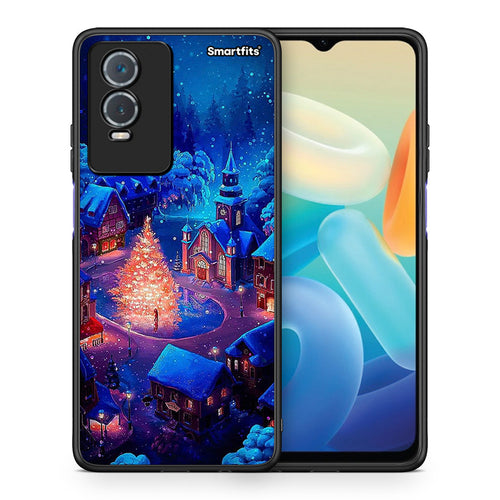 Θήκη Vivo Y76 5G / Y76s / Y74s Xmas Village από τη Smartfits με σχέδιο στο πίσω μέρος και μαύρο περίβλημα | Vivo Y76 5G / Y76s / Y74s Xmas Village case with colorful back and black bezels