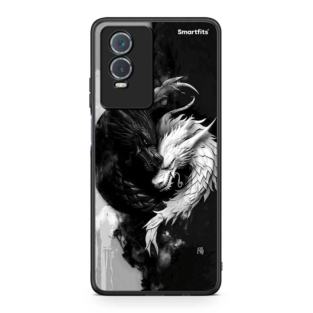 Vivo Y76 5G / Y76s / Y74s Yin Yang θήκη από τη Smartfits με σχέδιο στο πίσω μέρος και μαύρο περίβλημα | Smartphone case with colorful back and black bezels by Smartfits