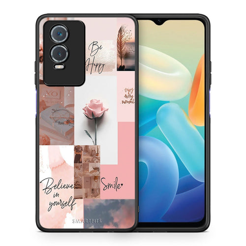 Θήκη Vivo Y76 5G / Y76s / Y74s Aesthetic Collage από τη Smartfits με σχέδιο στο πίσω μέρος και μαύρο περίβλημα | Vivo Y76 5G / Y76s / Y74s Aesthetic Collage case with colorful back and black bezels