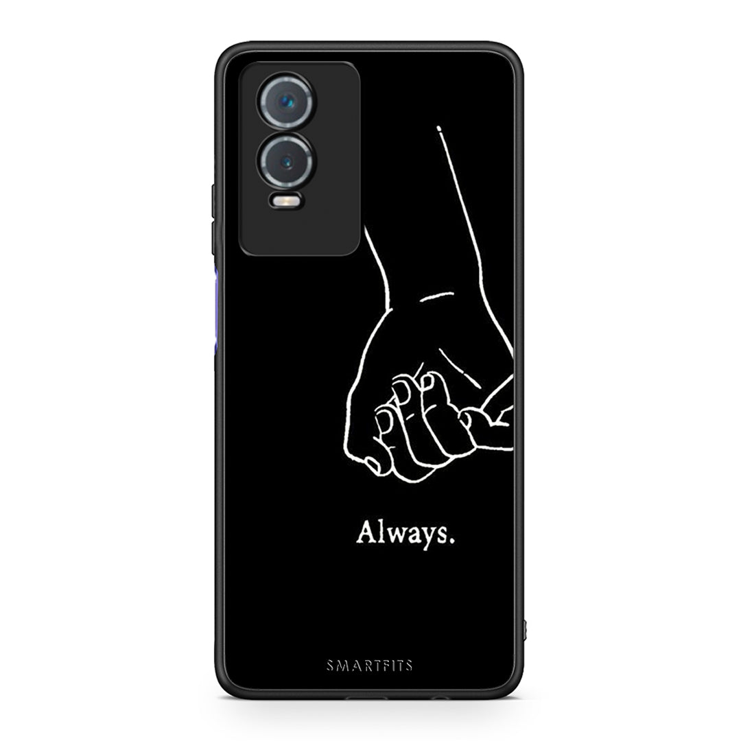 Vivo Y76 5G / Y76s / Y74s Always & Forever 2 Θήκη Αγίου Βαλεντίνου από τη Smartfits με σχέδιο στο πίσω μέρος και μαύρο περίβλημα | Smartphone case with colorful back and black bezels by Smartfits