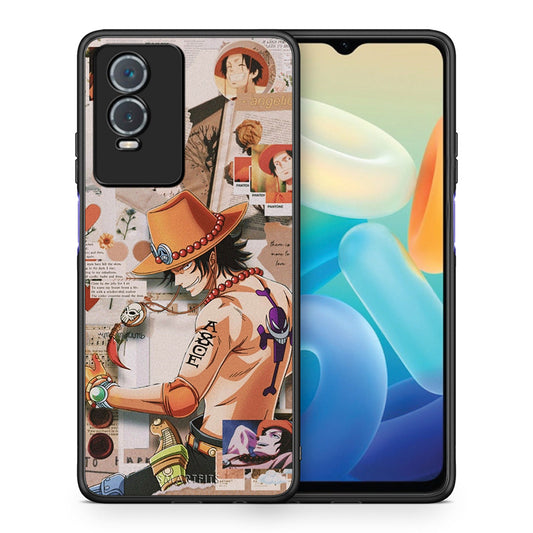 Θήκη Vivo Y76 5G / Y76s / Y74s Anime Collage από τη Smartfits με σχέδιο στο πίσω μέρος και μαύρο περίβλημα | Vivo Y76 5G / Y76s / Y74s Anime Collage case with colorful back and black bezels