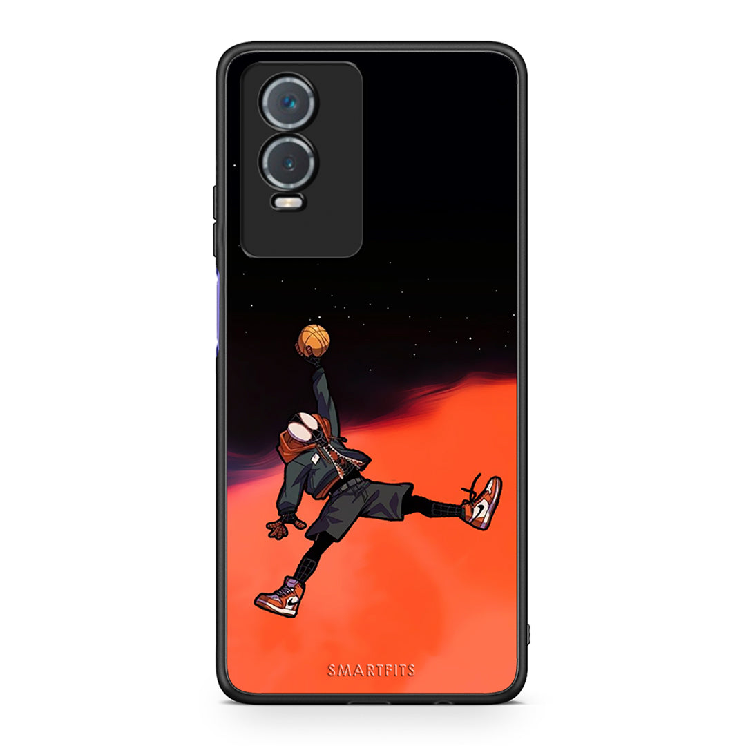 Vivo Y76 5G / Y76s / Y74s Basketball Hero θήκη από τη Smartfits με σχέδιο στο πίσω μέρος και μαύρο περίβλημα | Smartphone case with colorful back and black bezels by Smartfits