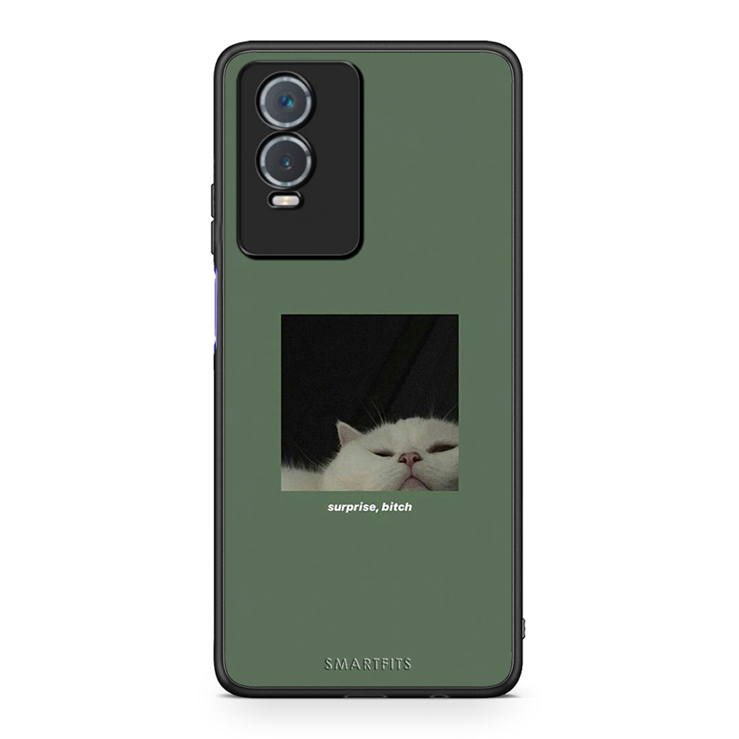 Vivo Y76 5G / Y76s / Y74s Bitch Surprise θήκη από τη Smartfits με σχέδιο στο πίσω μέρος και μαύρο περίβλημα | Smartphone case with colorful back and black bezels by Smartfits