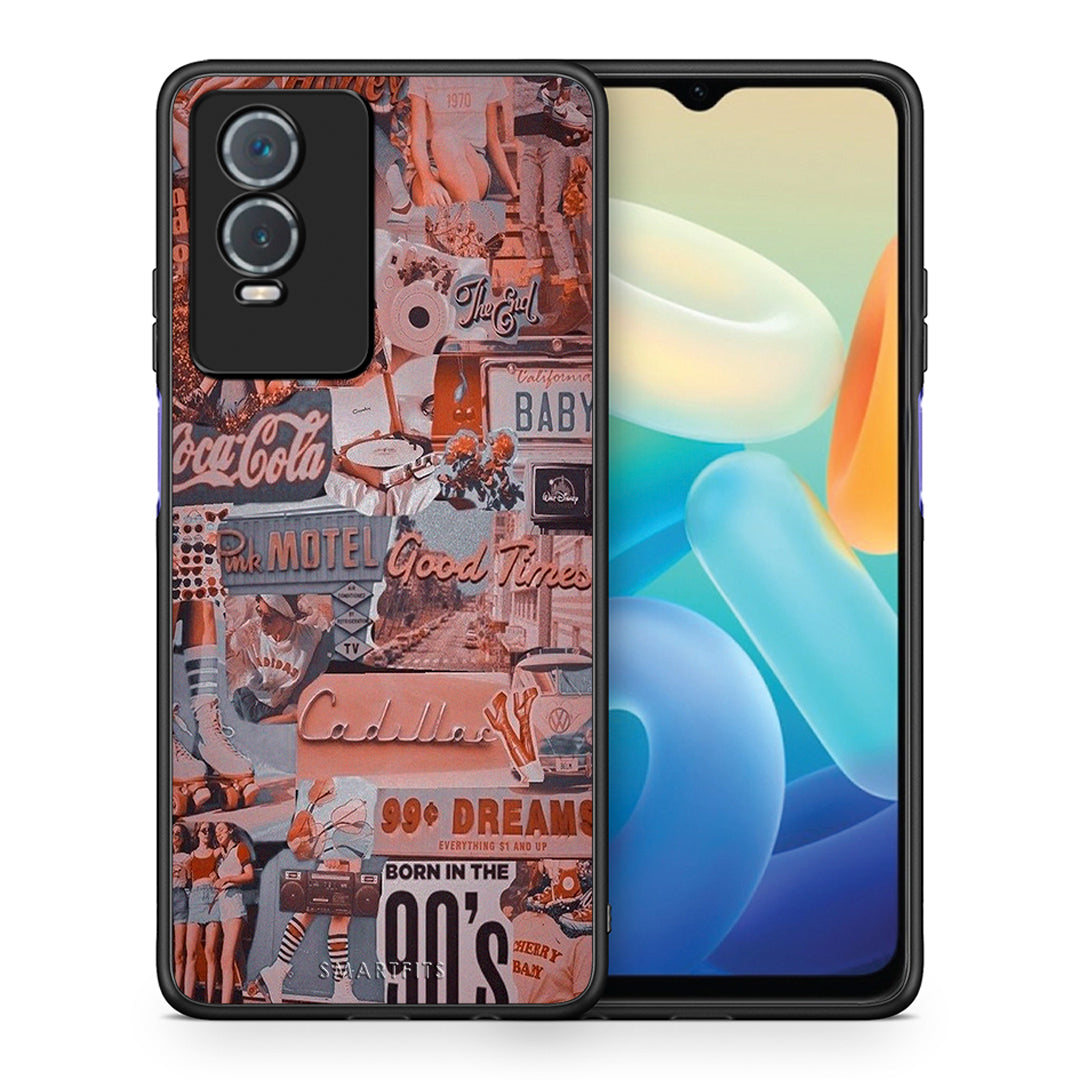 Θήκη Vivo Y76 5G / Y76s / Y74s Born In 90s από τη Smartfits με σχέδιο στο πίσω μέρος και μαύρο περίβλημα | Vivo Y76 5G / Y76s / Y74s Born In 90s case with colorful back and black bezels
