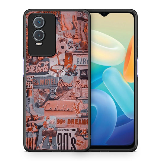 Θήκη Vivo Y76 5G / Y76s / Y74s Born In 90s από τη Smartfits με σχέδιο στο πίσω μέρος και μαύρο περίβλημα | Vivo Y76 5G / Y76s / Y74s Born In 90s case with colorful back and black bezels