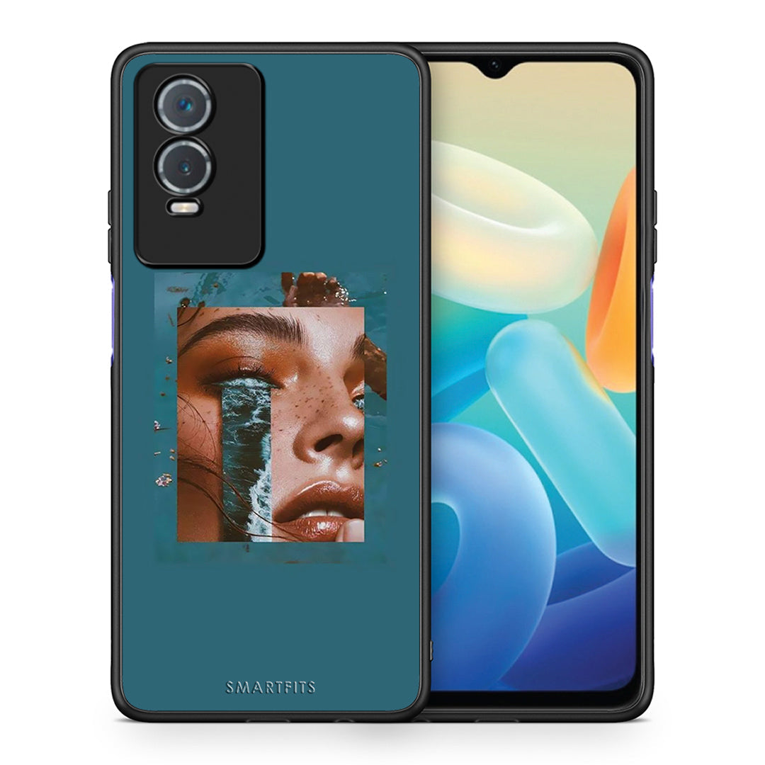 Θήκη Vivo Y76 5G / Y76s / Y74s Cry An Ocean από τη Smartfits με σχέδιο στο πίσω μέρος και μαύρο περίβλημα | Vivo Y76 5G / Y76s / Y74s Cry An Ocean case with colorful back and black bezels