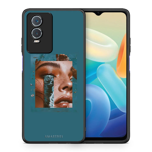 Θήκη Vivo Y76 5G / Y76s / Y74s Cry An Ocean από τη Smartfits με σχέδιο στο πίσω μέρος και μαύρο περίβλημα | Vivo Y76 5G / Y76s / Y74s Cry An Ocean case with colorful back and black bezels