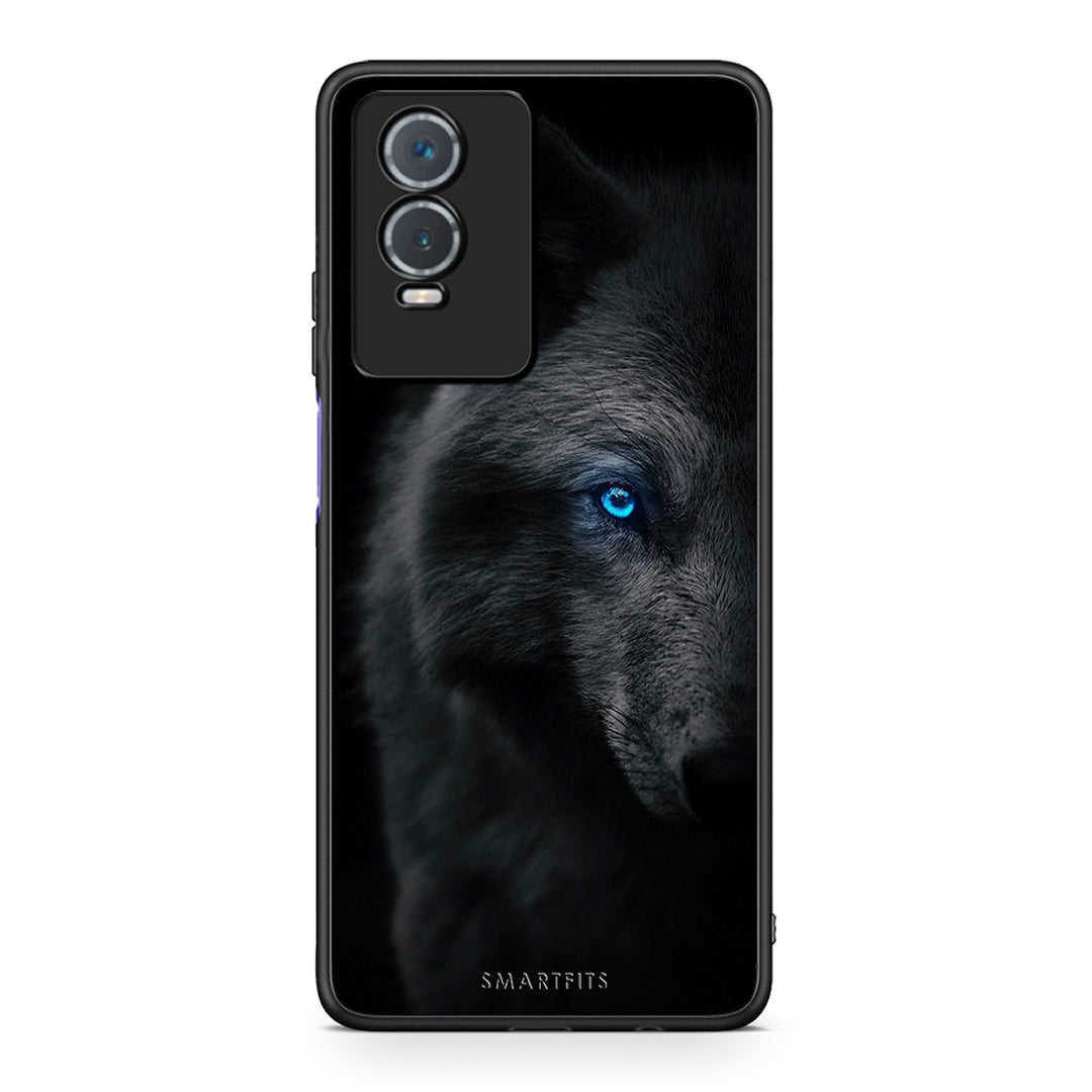 Vivo Y76 5G / Y76s / Y74s Dark Wolf θήκη από τη Smartfits με σχέδιο στο πίσω μέρος και μαύρο περίβλημα | Smartphone case with colorful back and black bezels by Smartfits