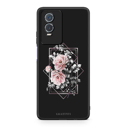 4 - Vivo Y76 5G / Y76s / Y74s Frame Flower case, cover, bumper