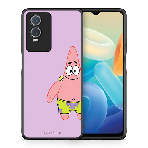 Θήκη Vivo Y76 5G / Y76s / Y74s Friends Patrick από τη Smartfits με σχέδιο στο πίσω μέρος και μαύρο περίβλημα | Vivo Y76 5G / Y76s / Y74s Friends Patrick case with colorful back and black bezels
