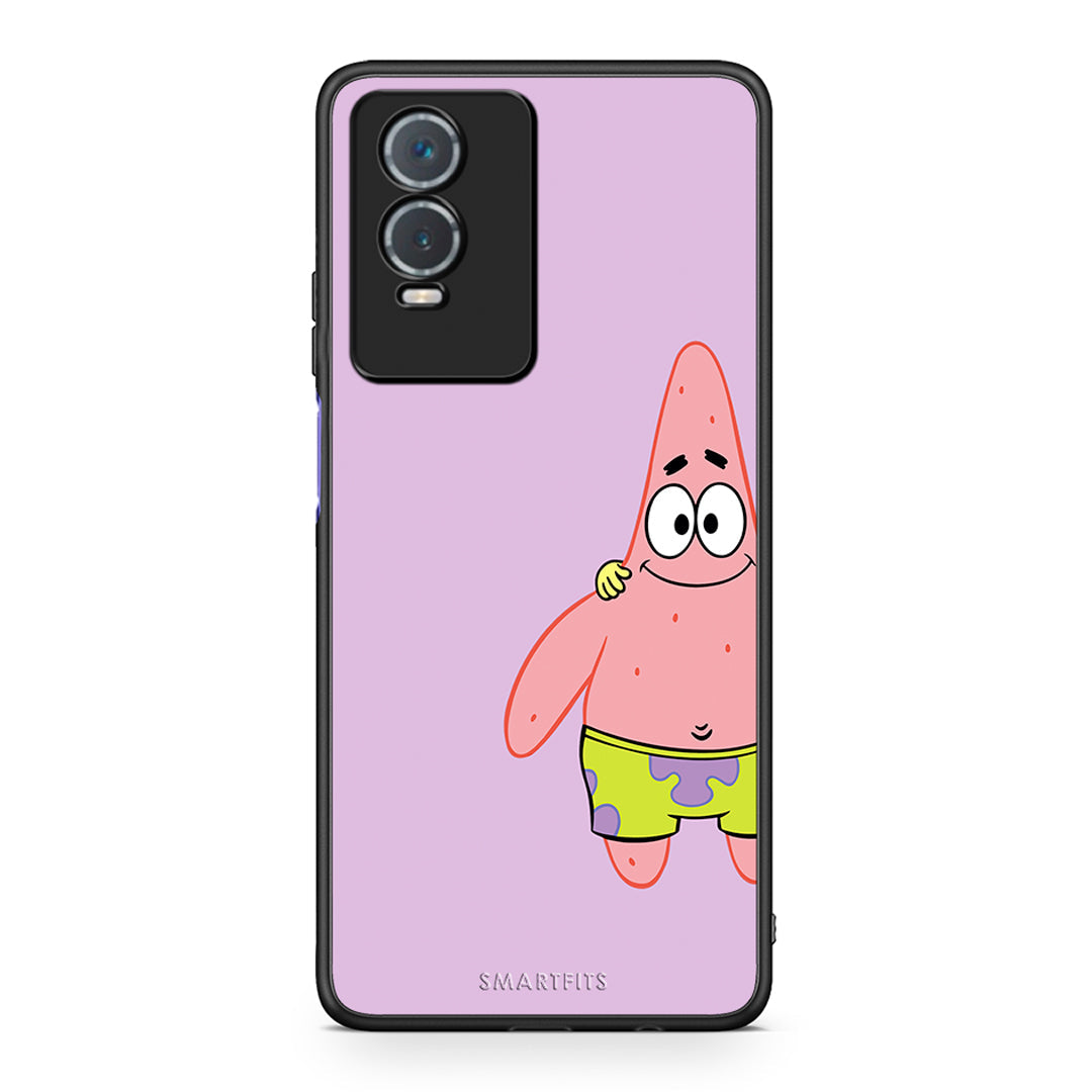 Vivo Y76 5G / Y76s / Y74s Friends Patrick θήκη από τη Smartfits με σχέδιο στο πίσω μέρος και μαύρο περίβλημα | Smartphone case with colorful back and black bezels by Smartfits