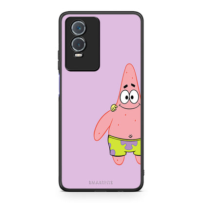 Vivo Y76 5G / Y76s / Y74s Friends Patrick θήκη από τη Smartfits με σχέδιο στο πίσω μέρος και μαύρο περίβλημα | Smartphone case with colorful back and black bezels by Smartfits