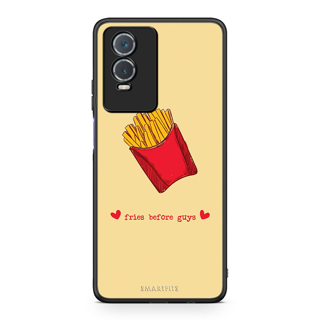 Vivo Y76 5G / Y76s / Y74s Fries Before Guys Θήκη Αγίου Βαλεντίνου από τη Smartfits με σχέδιο στο πίσω μέρος και μαύρο περίβλημα | Smartphone case with colorful back and black bezels by Smartfits