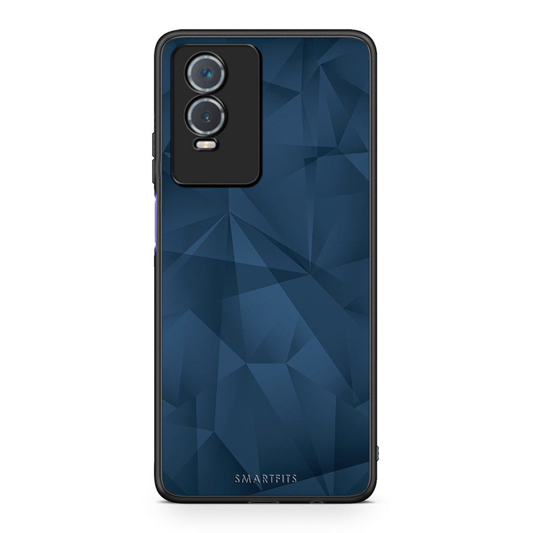 39 - Vivo Y76 5G / Y76s / Y74s Blue Abstract Geometric case, cover, bumper