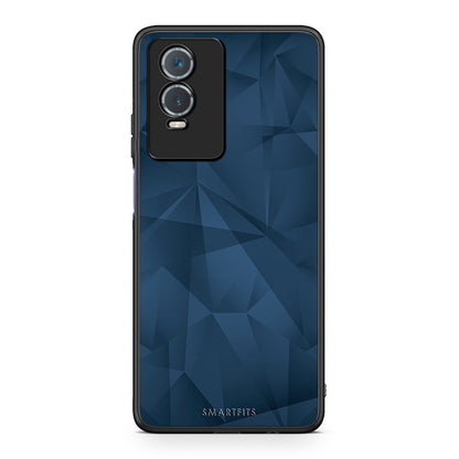 39 - Vivo Y76 5G / Y76s / Y74s Blue Abstract Geometric case, cover, bumper