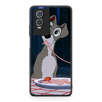 Thumbnail for Vivo Y76 5G / Y76s / Y74s Lady And Tramp 1 Θήκη Αγίου Βαλεντίνου από τη Smartfits με σχέδιο στο πίσω μέρος και μαύρο περίβλημα | Smartphone case with colorful back and black bezels by Smartfits
