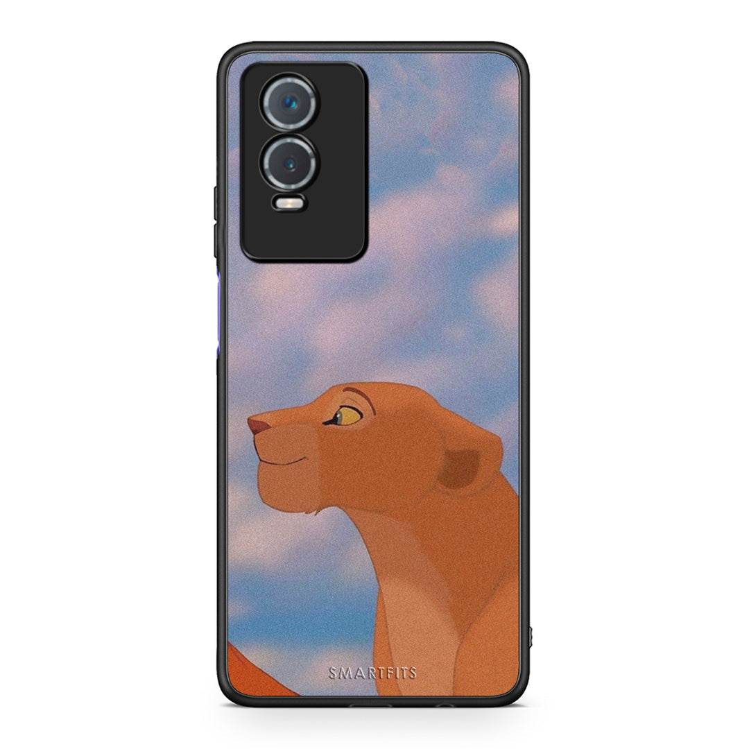 Vivo Y76 5G / Y76s / Y74s Lion Love 2 Θήκη Αγίου Βαλεντίνου από τη Smartfits με σχέδιο στο πίσω μέρος και μαύρο περίβλημα | Smartphone case with colorful back and black bezels by Smartfits