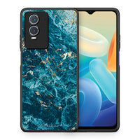 Thumbnail for Θήκη Vivo Y76 5G / Y76s / Y74s Marble Blue από τη Smartfits με σχέδιο στο πίσω μέρος και μαύρο περίβλημα | Vivo Y76 5G / Y76s / Y74s Marble Blue case with colorful back and black bezels