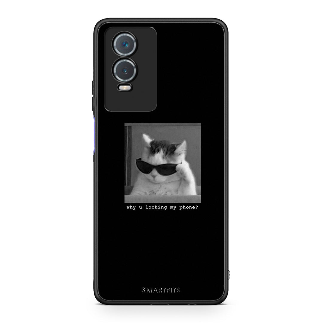 Vivo Y76 5G / Y76s / Y74s Meme Cat θήκη από τη Smartfits με σχέδιο στο πίσω μέρος και μαύρο περίβλημα | Smartphone case with colorful back and black bezels by Smartfits