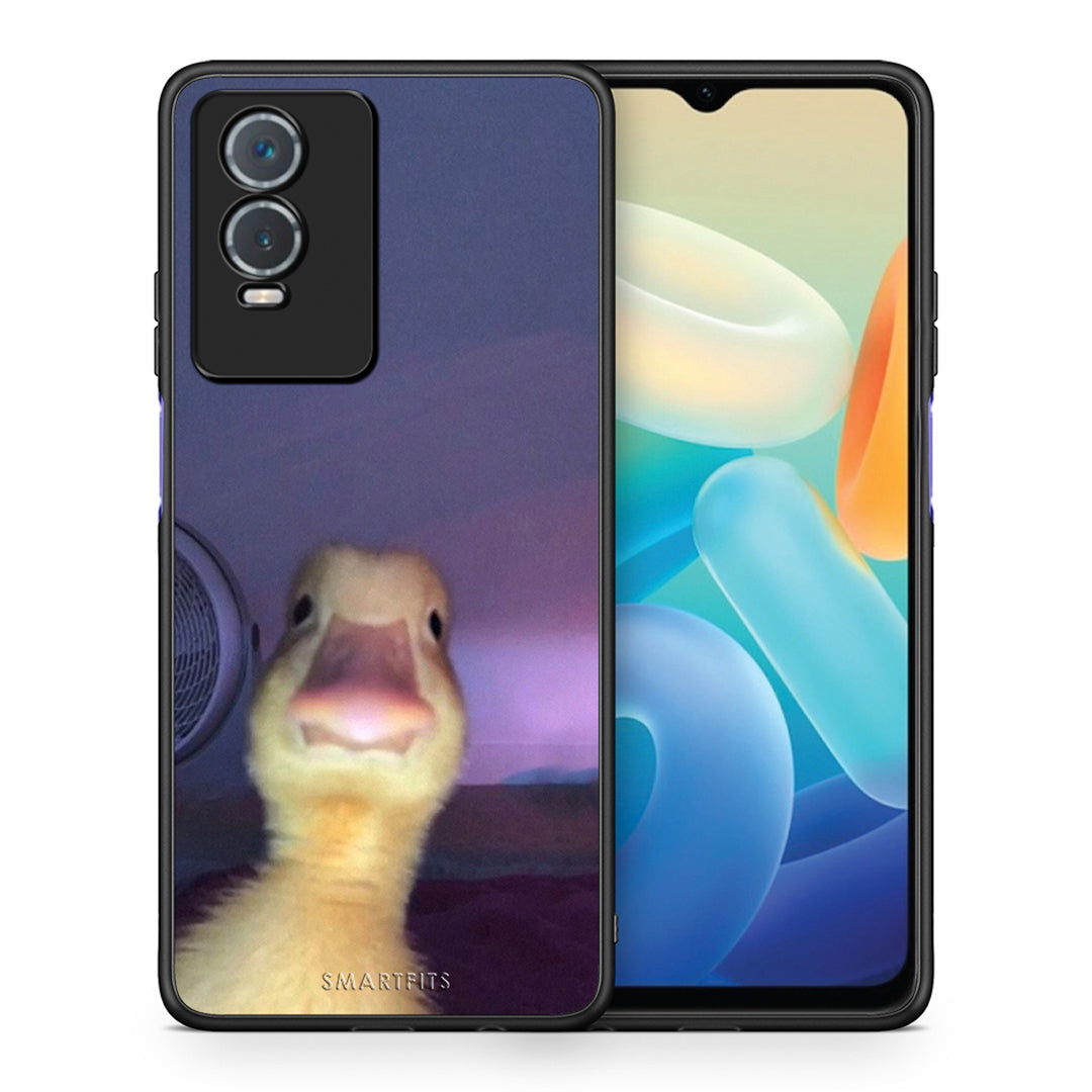 Θήκη Vivo Y76 5G / Y76s / Y74s Meme Duck από τη Smartfits με σχέδιο στο πίσω μέρος και μαύρο περίβλημα | Vivo Y76 5G / Y76s / Y74s Meme Duck case with colorful back and black bezels