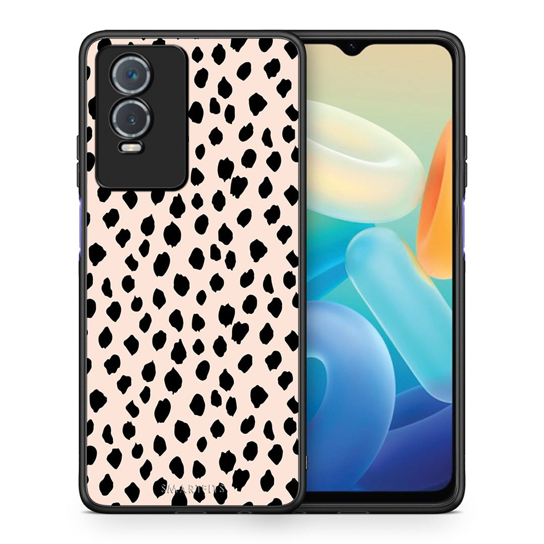 Θήκη Vivo Y76 5G / Y76s / Y74s New Polka Dots από τη Smartfits με σχέδιο στο πίσω μέρος και μαύρο περίβλημα | Vivo Y76 5G / Y76s / Y74s New Polka Dots case with colorful back and black bezels