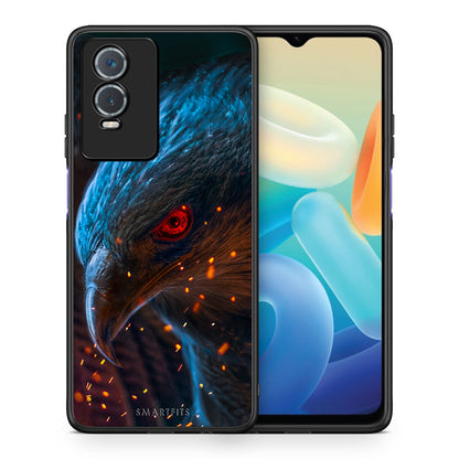 Θήκη Vivo Y76 5G / Y76s / Y74s Eagle PopArt από τη Smartfits με σχέδιο στο πίσω μέρος και μαύρο περίβλημα | Vivo Y76 5G / Y76s / Y74s Eagle PopArt case with colorful back and black bezels
