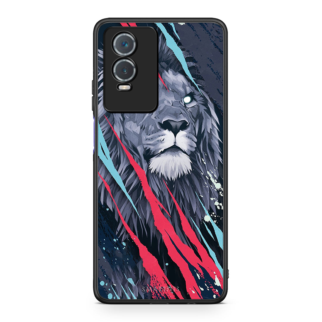 4 - Vivo Y76 5G / Y76s / Y74s Lion Designer PopArt case, cover, bumper