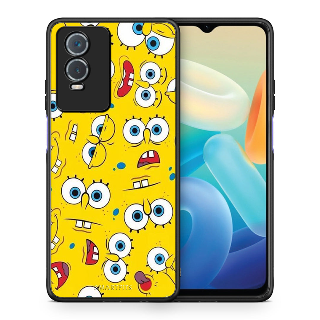 Θήκη Vivo Y76 5G / Y76s / Y74s Sponge PopArt από τη Smartfits με σχέδιο στο πίσω μέρος και μαύρο περίβλημα | Vivo Y76 5G / Y76s / Y74s Sponge PopArt case with colorful back and black bezels