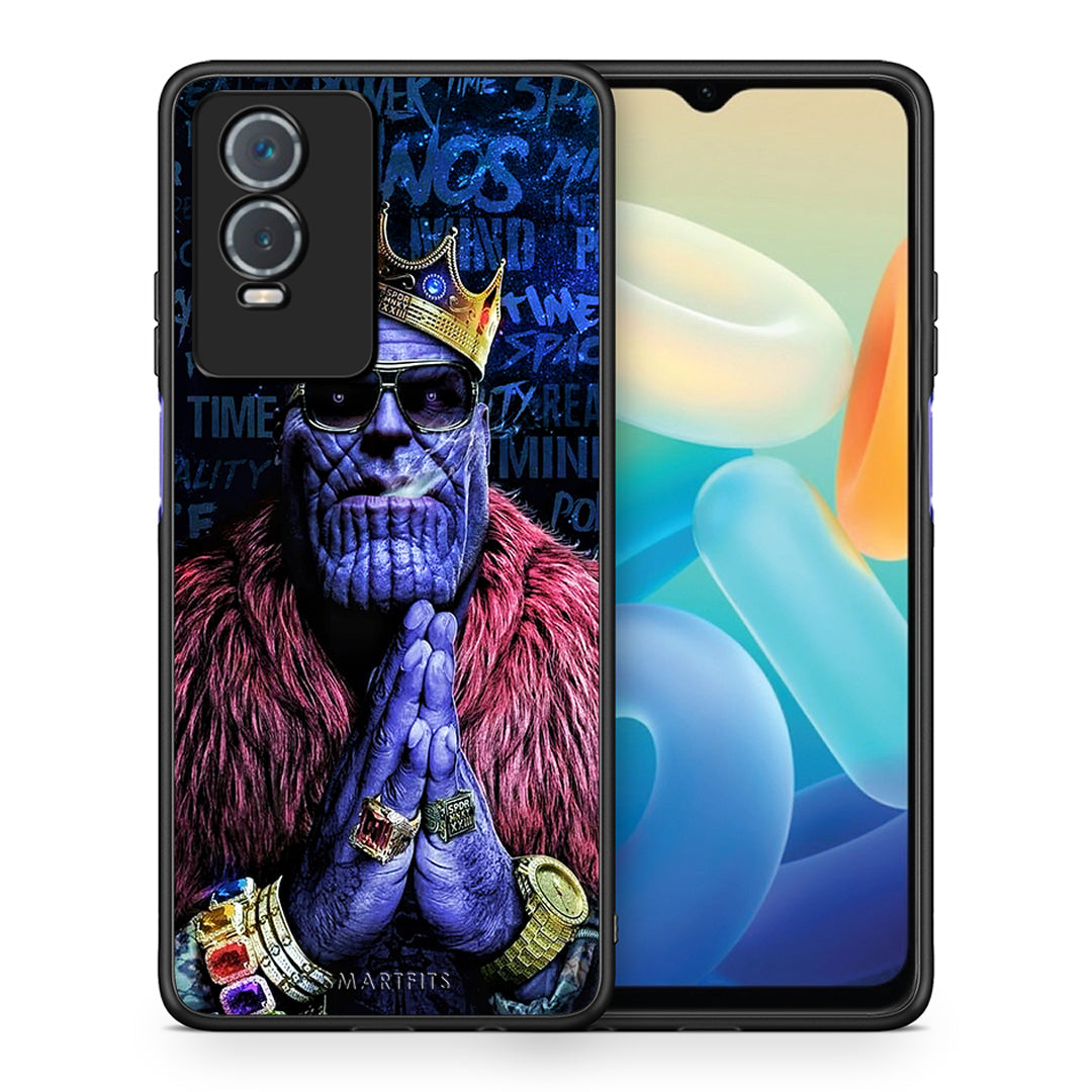 Θήκη Vivo Y76 5G / Y76s / Y74s Thanos PopArt από τη Smartfits με σχέδιο στο πίσω μέρος και μαύρο περίβλημα | Vivo Y76 5G / Y76s / Y74s Thanos PopArt case with colorful back and black bezels