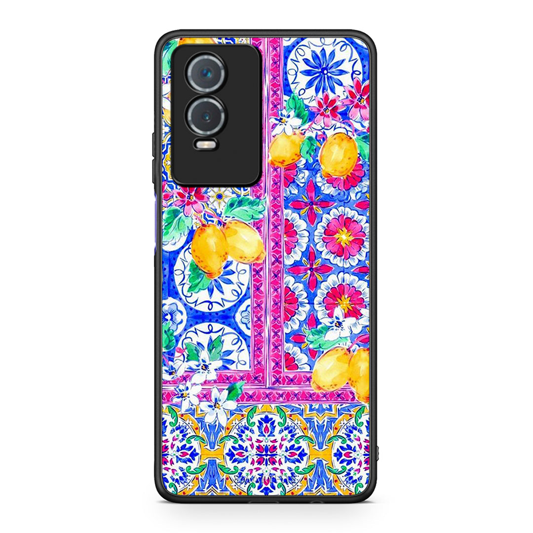 Vivo Y76 5G / Y76s / Y74s Retro Spring θήκη από τη Smartfits με σχέδιο στο πίσω μέρος και μαύρο περίβλημα | Smartphone case with colorful back and black bezels by Smartfits